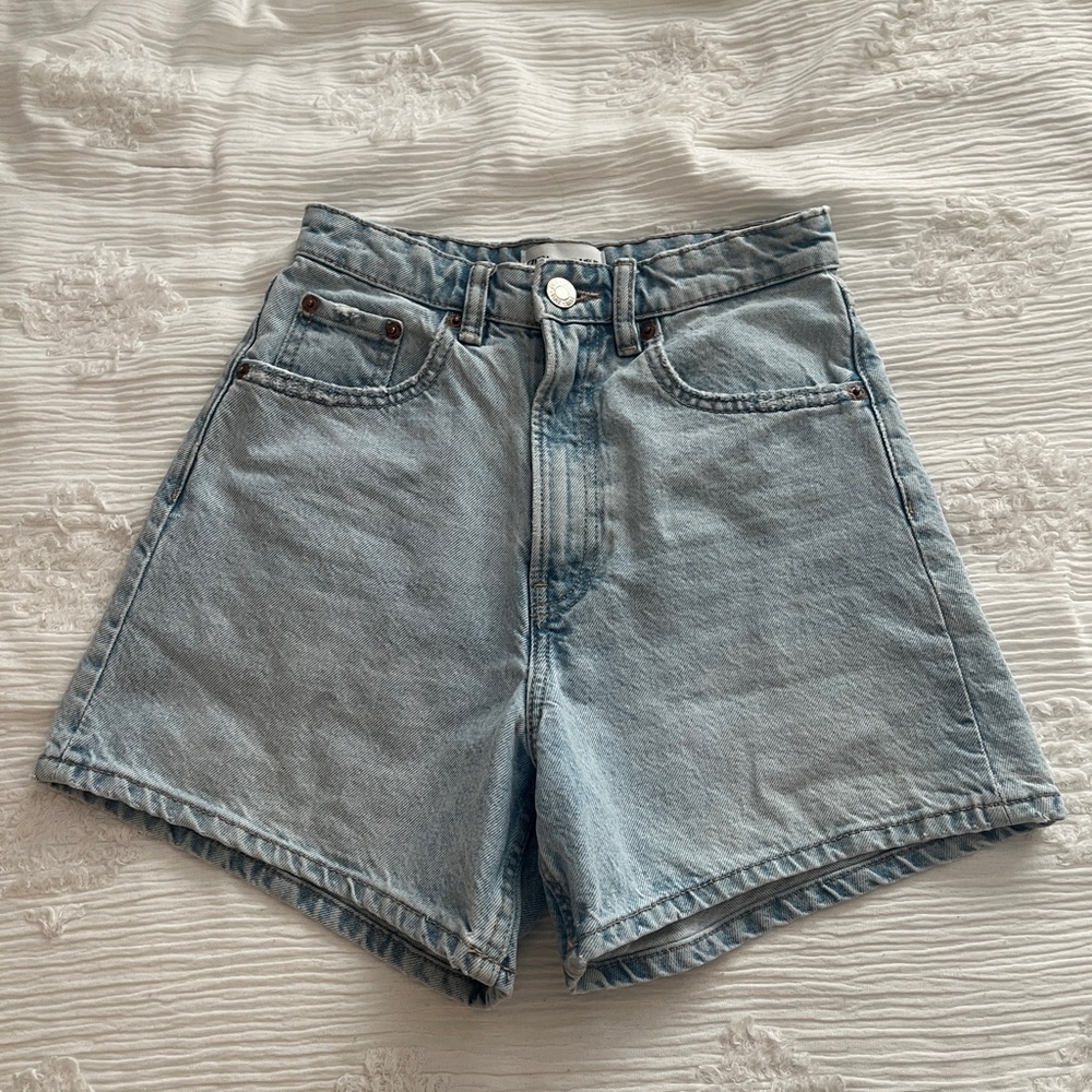 Zara High Waisted Denim Shorts